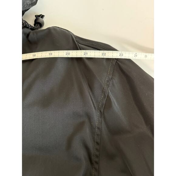 Prada 90s Vintage Black Nylon Jacket with Hood XL - Picture 11 of 13